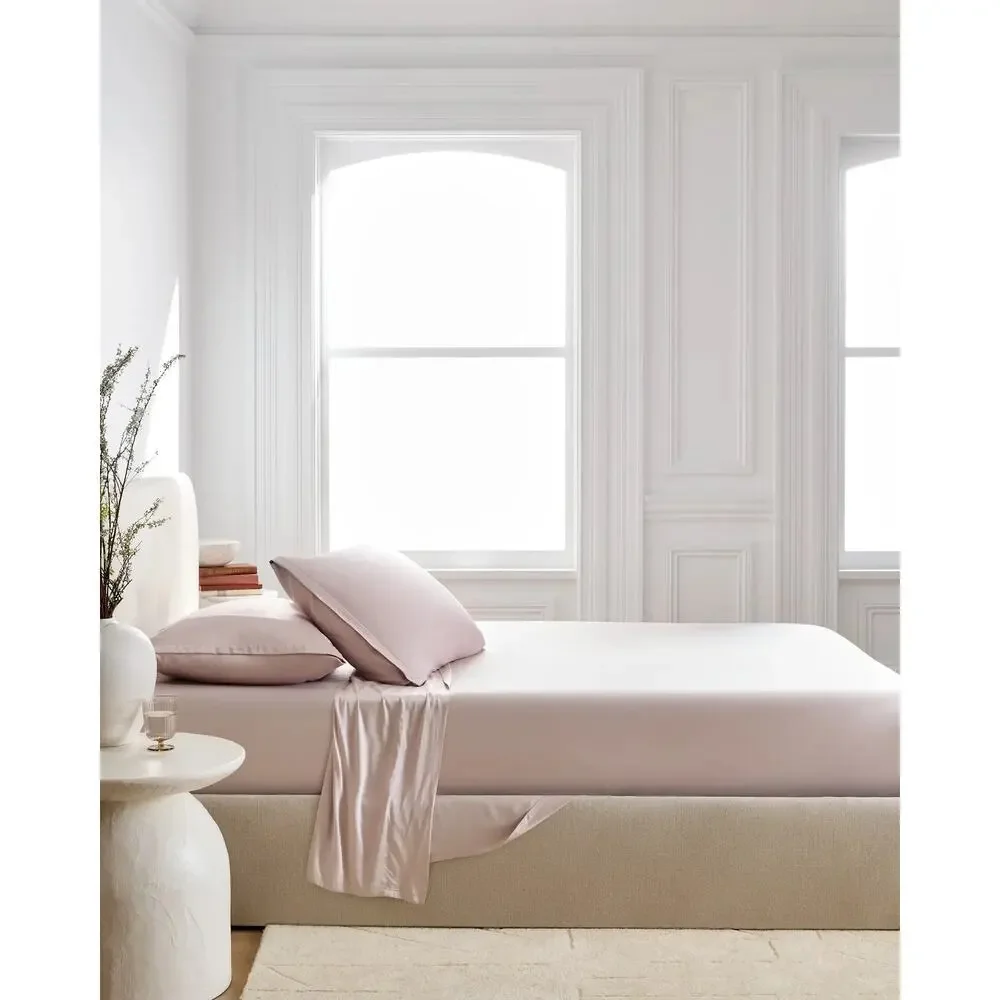 Quince Organic Bamboo Sheet Set Queen Soft Blush NWOT